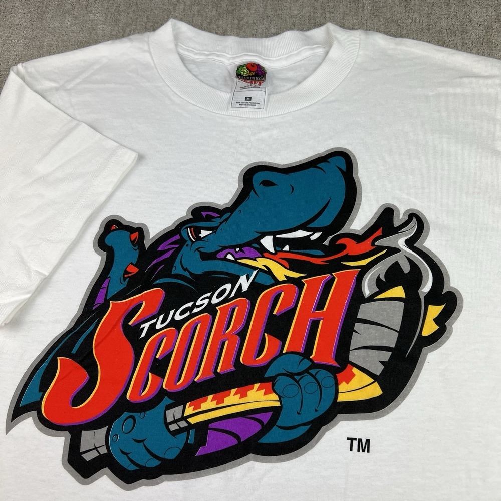 Rare 2001 Vintage Tucson Scorch WPHL T Shirt Sz M The Team That Never Was Hockey